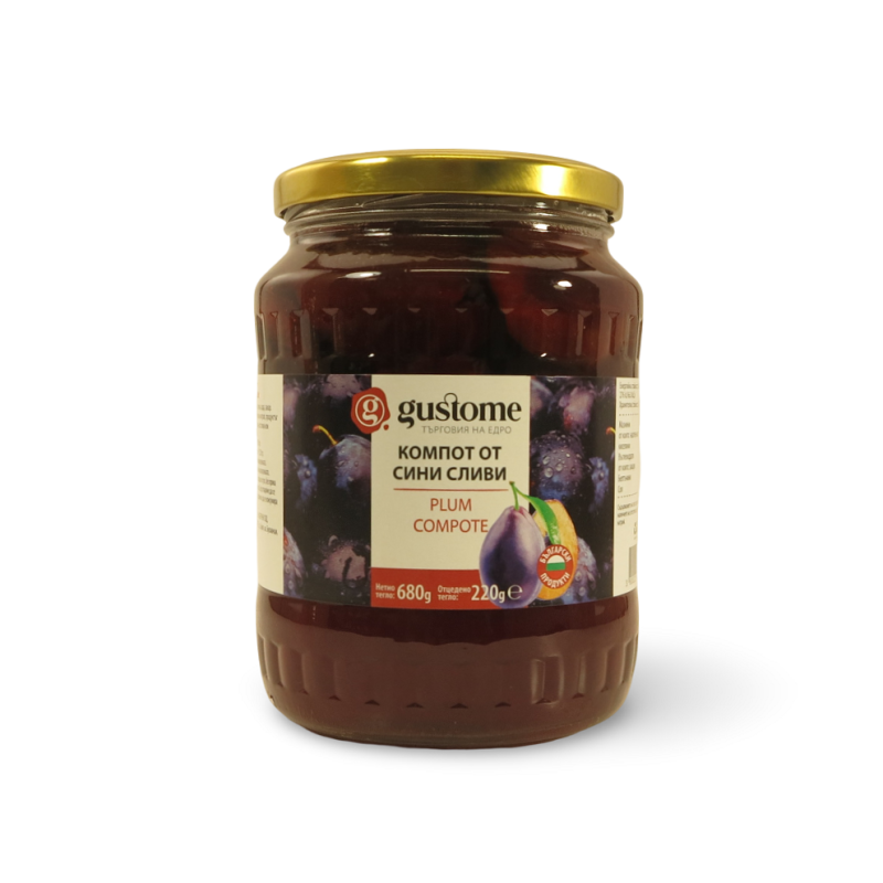 Компот от сини сливи, 680 гр, буркан